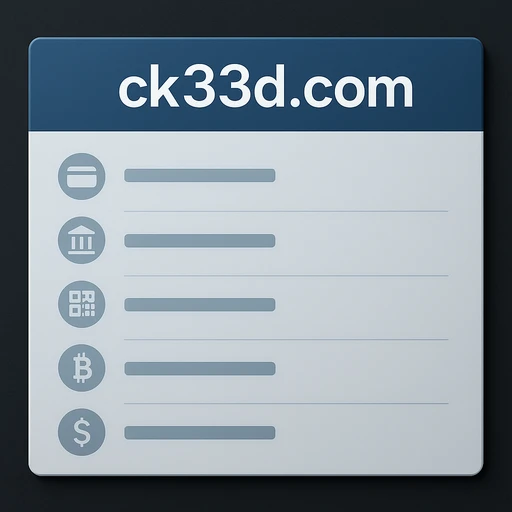 CK33-এ উপলব্ধ পেমেন্ট বিকল্পসমূহ